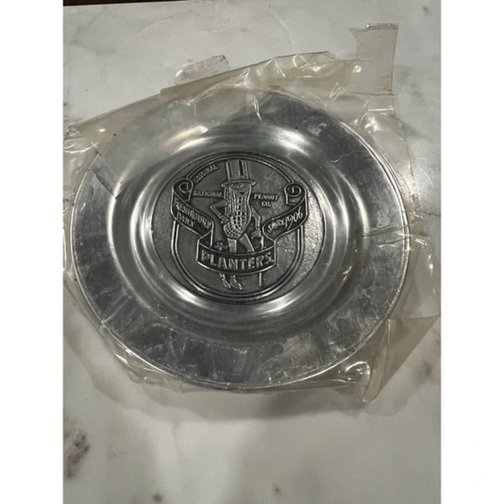 Vintage Limited‎ Edition Planters Peanuts Pewter Plate Advertising - in package